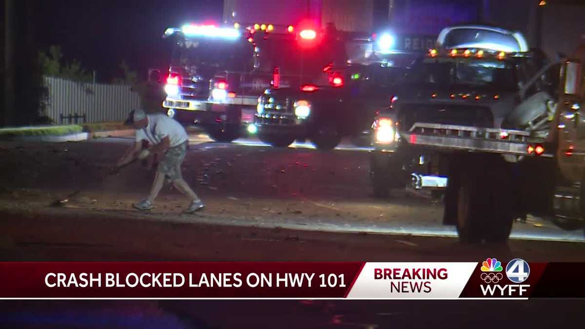 Crash blocks Upstate highway – WYFF4 Greenville