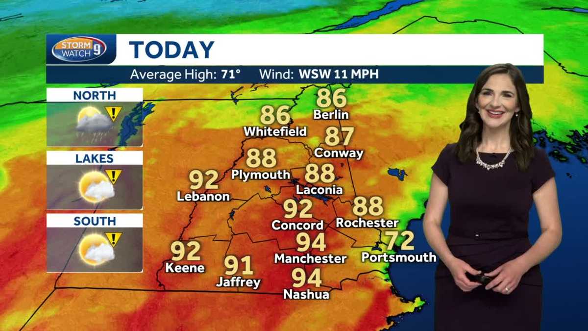 NH forecast video: Humid Sunday before thunderstorms move through