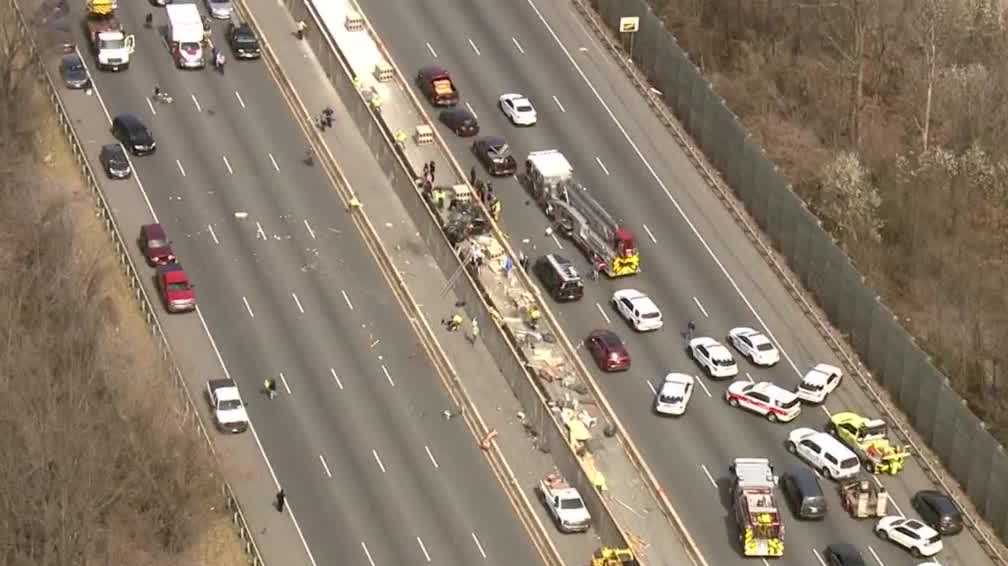 Baltimore Beltway crash 6 construction workers dead