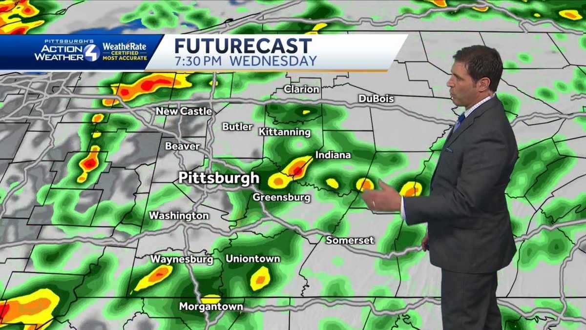 Pittsburgh weather: Scattered rain showers Wednesday