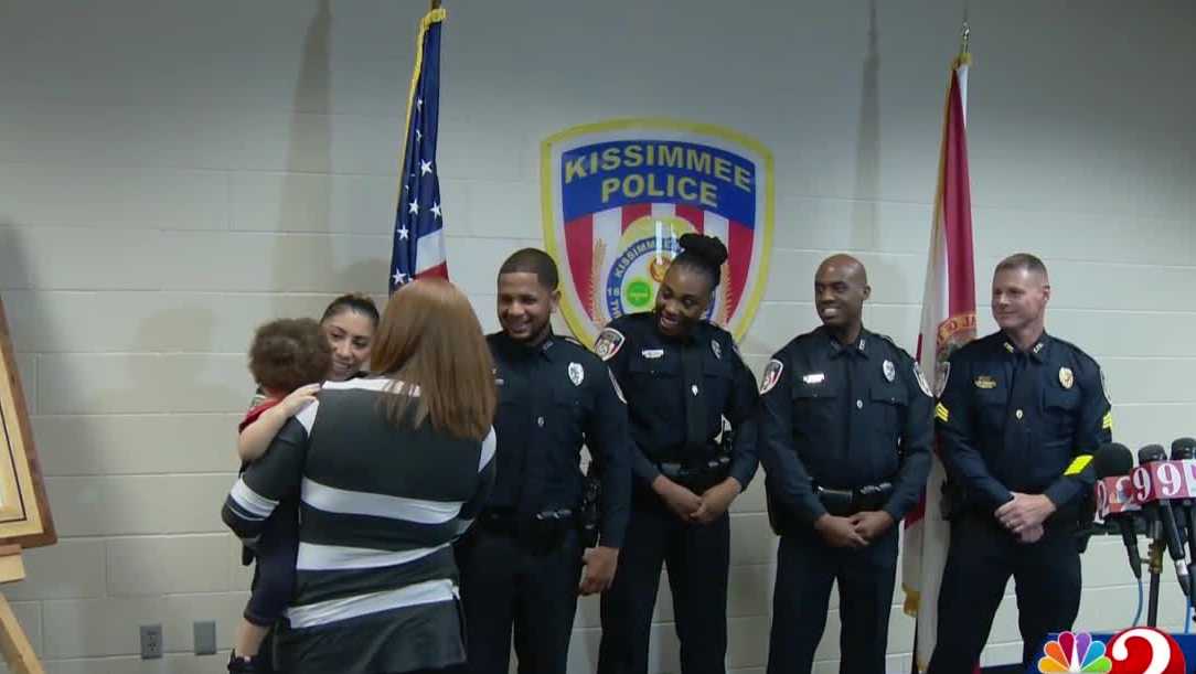 Kissimmee police reunite with baby they saved from choking