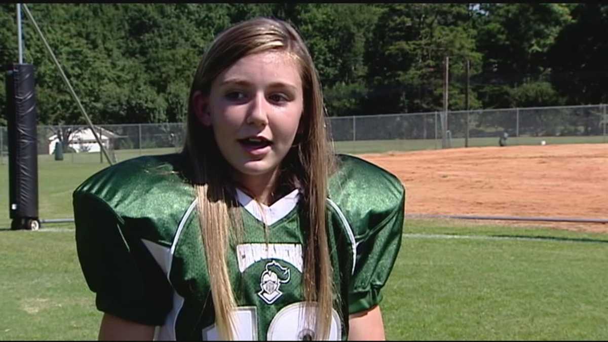 Upstate school makes history with first female kicker