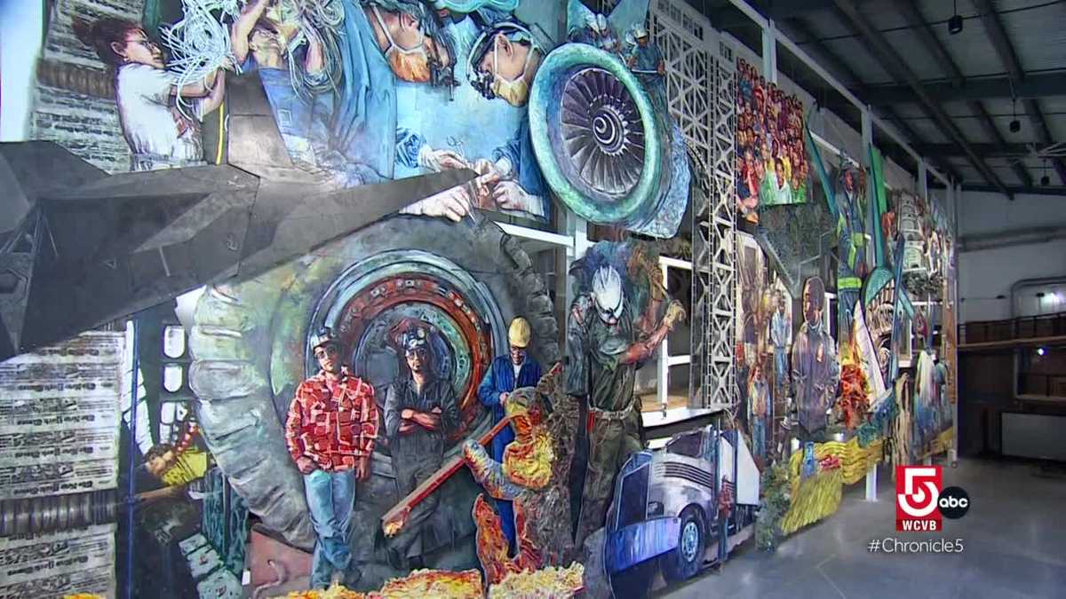 The impressive American Mural Project towers over viewers at five