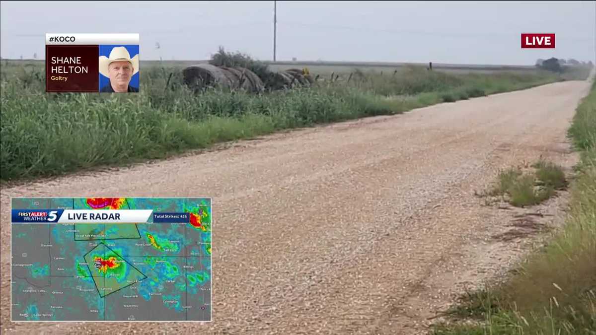 WATCH: Hail falls in northwest Oklahoma as severe storms move in