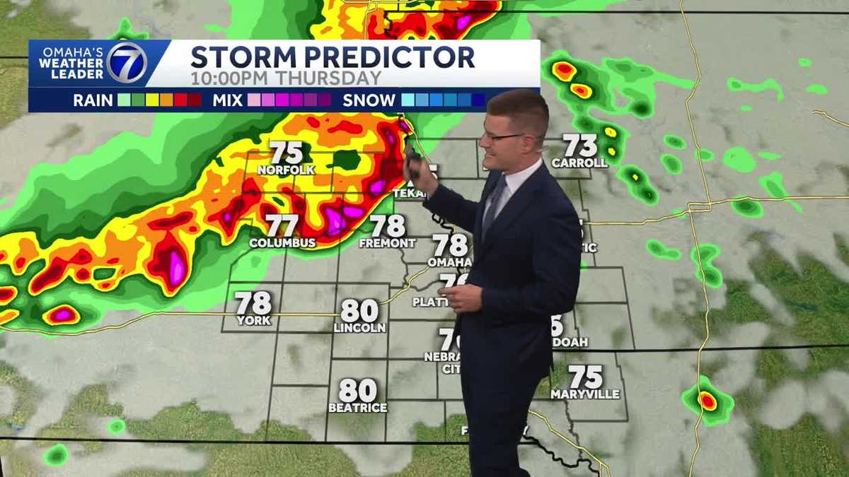 Spotty chances Thursday, strong storms possible tonight in Omaha area