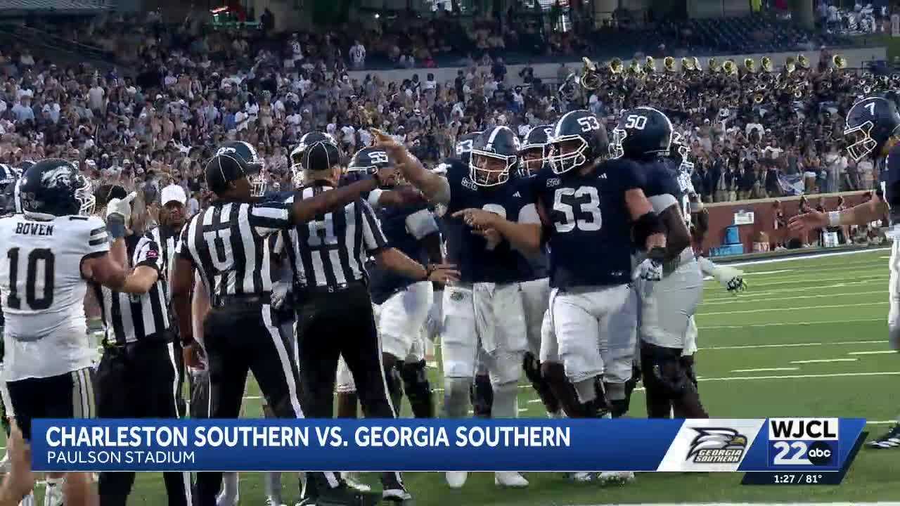 Johnson throws for 281 yards and Georgia Southern defeats Charleston Southern 31-0