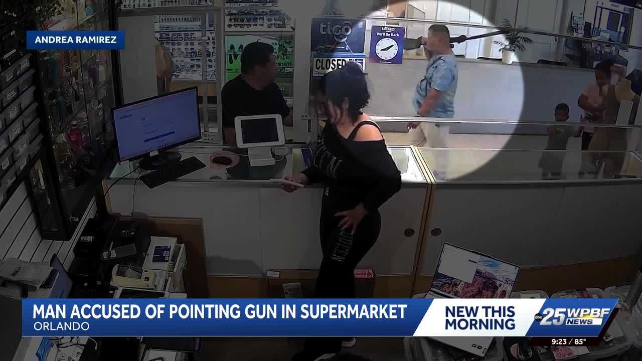Man accused of pointing gun in Central Florida supermarket