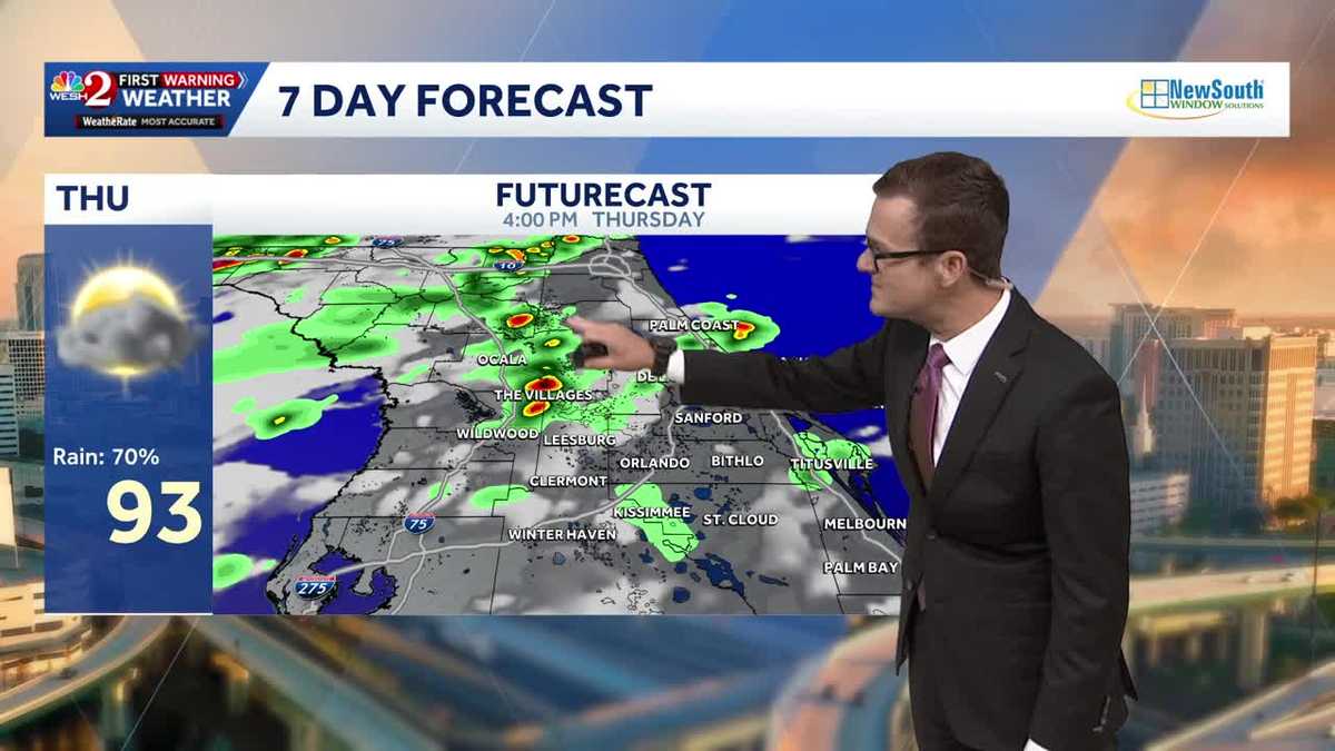 Storms expected to reach 70% coverage this afternoon - WESH
