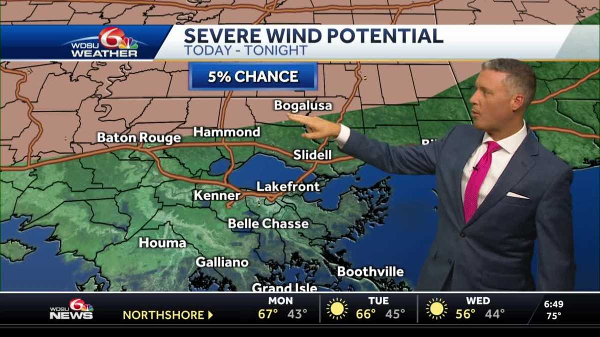 A cold front brings severe storms gusty winds heavy rain