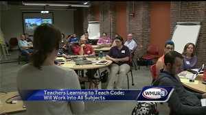 Local teachers learning to teach code