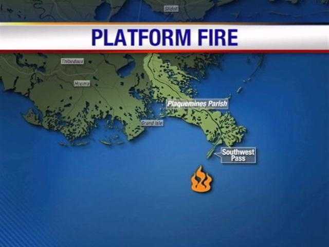 gulf of mexico fire location on map