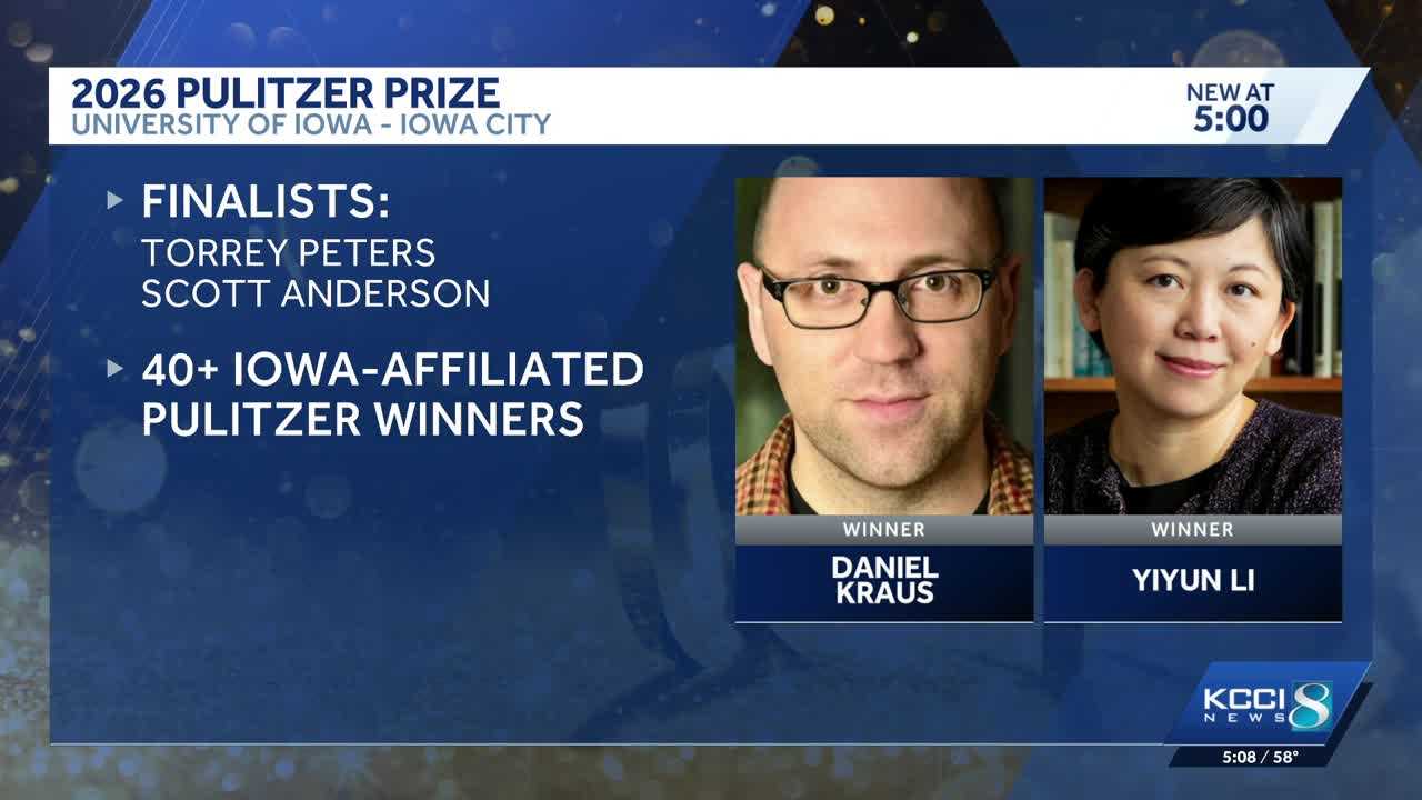 University of Iowa alumni win 2026 Pulitzer Prizes for memoir, fiction