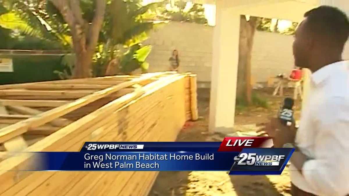 Greg Norman helping build Habitat for Humanity home