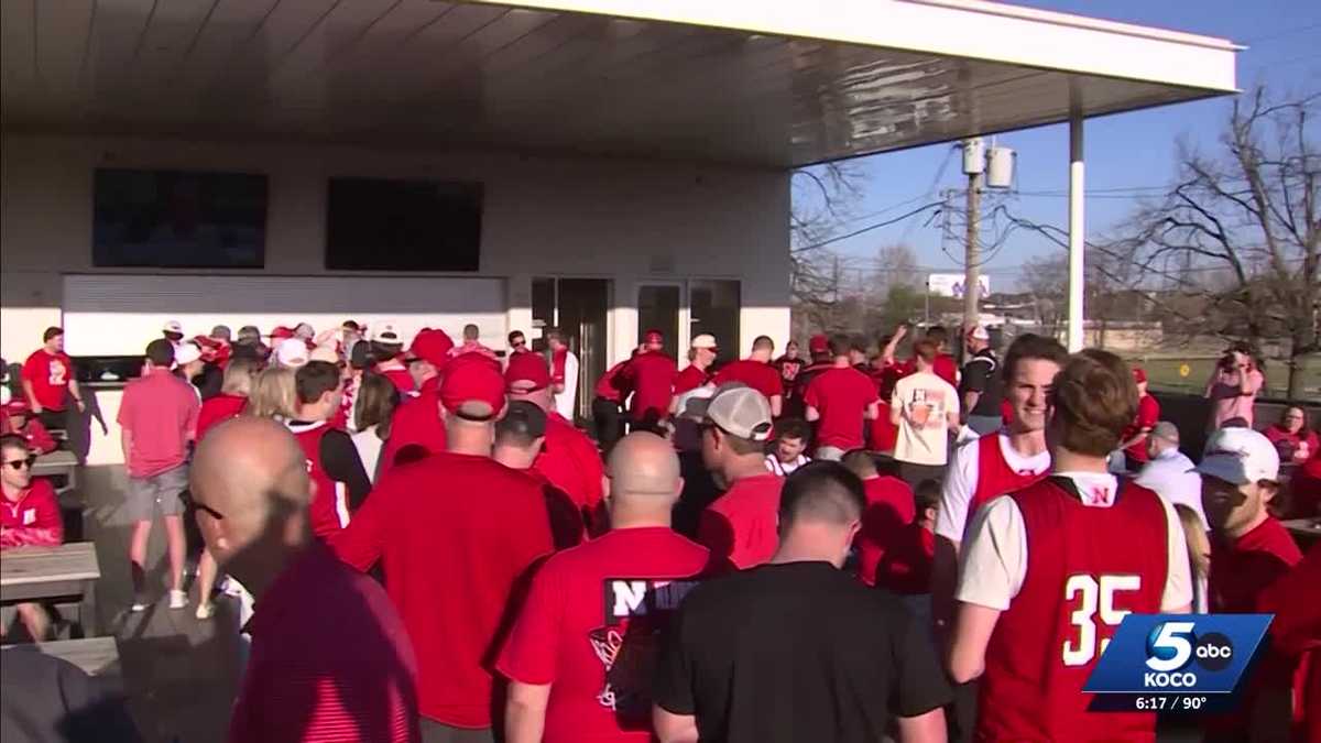 Nebraska fans celebrate historic NCAA tournament win in Oklahoma City