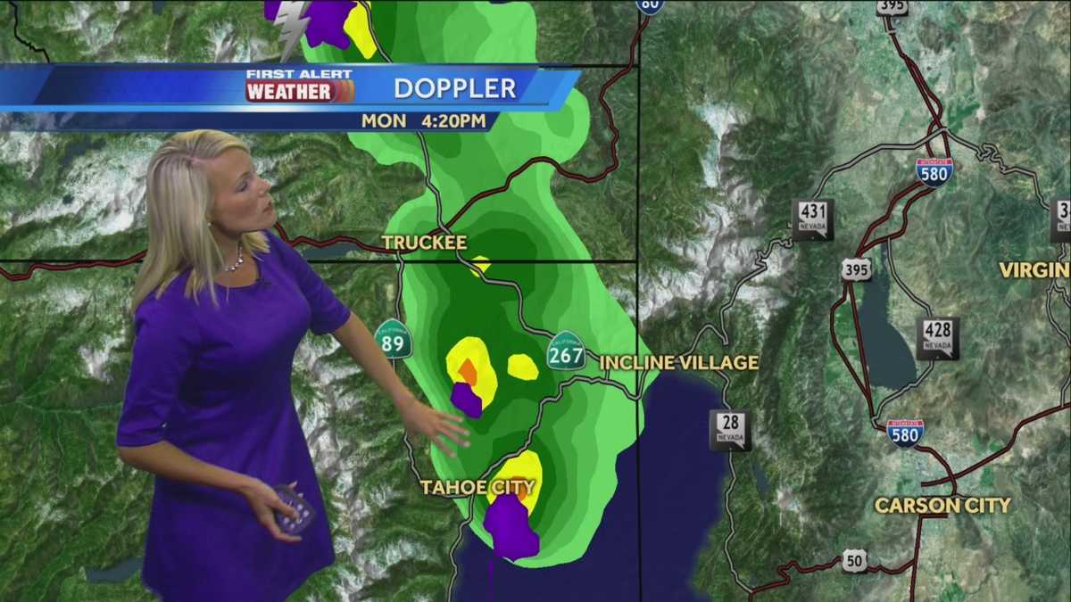Nice weather in valley, thunderstorms show up in Sierra