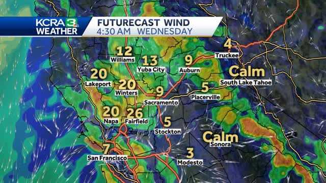 Less wind and dry conditions for Northern California