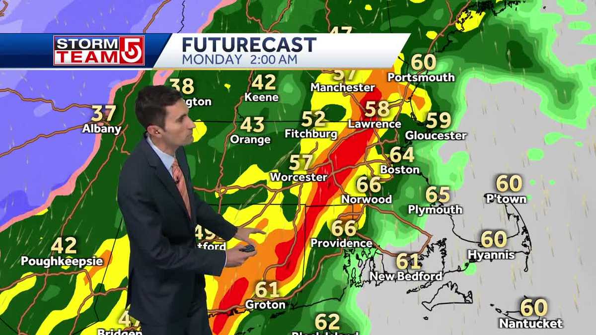 Video: Heavy rain, gusty winds from late-weekend storm