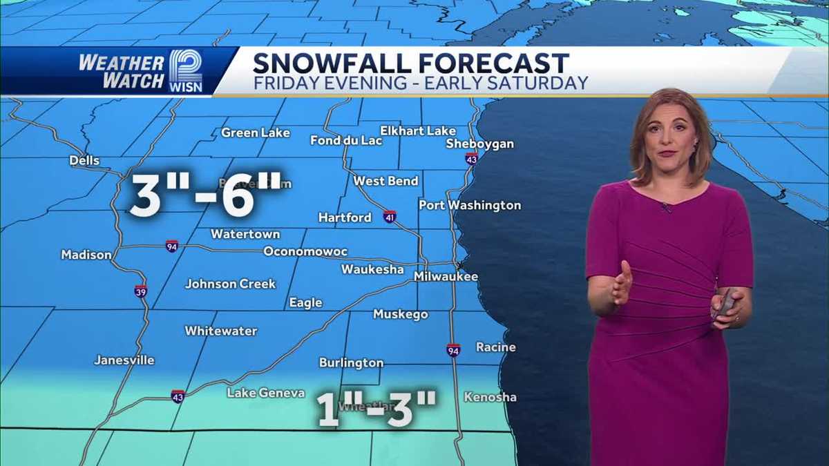 Southeast Wisconsin Friday evening snowstorm