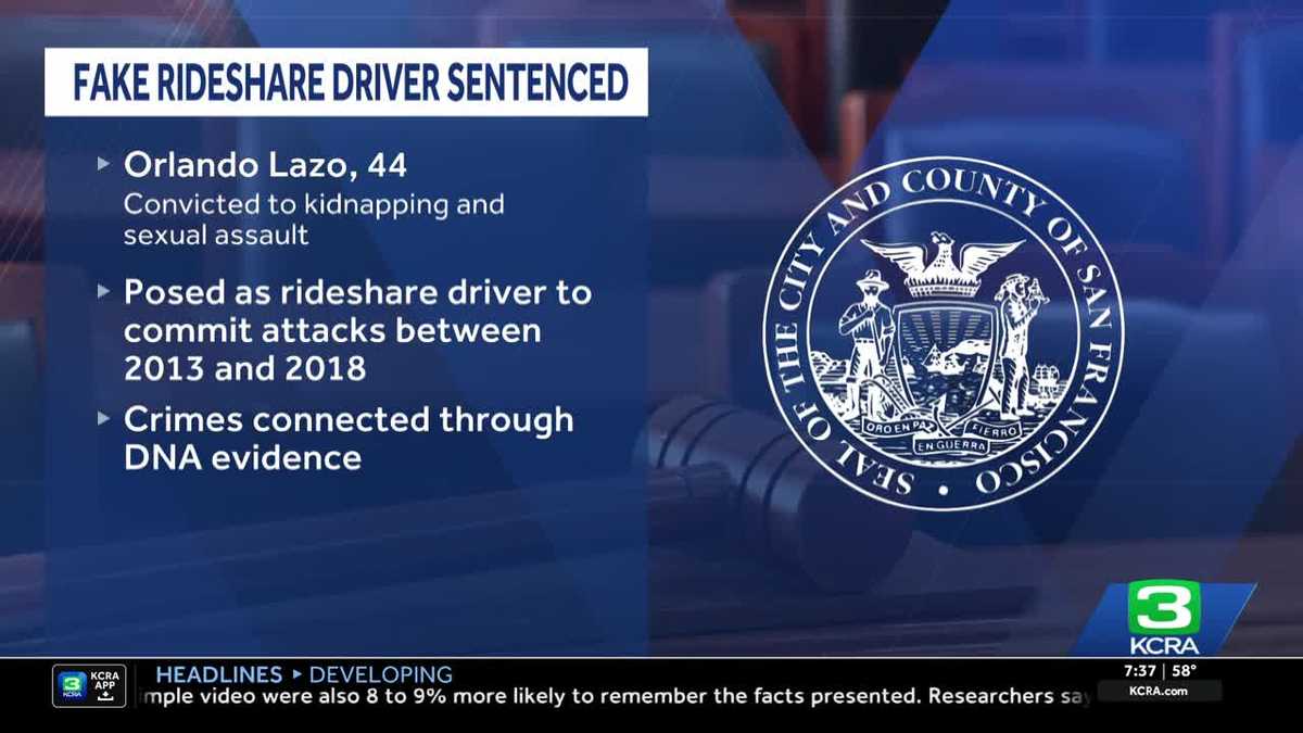 San Francisco man sentenced to 150 years for posing as rideshare driver to assault women