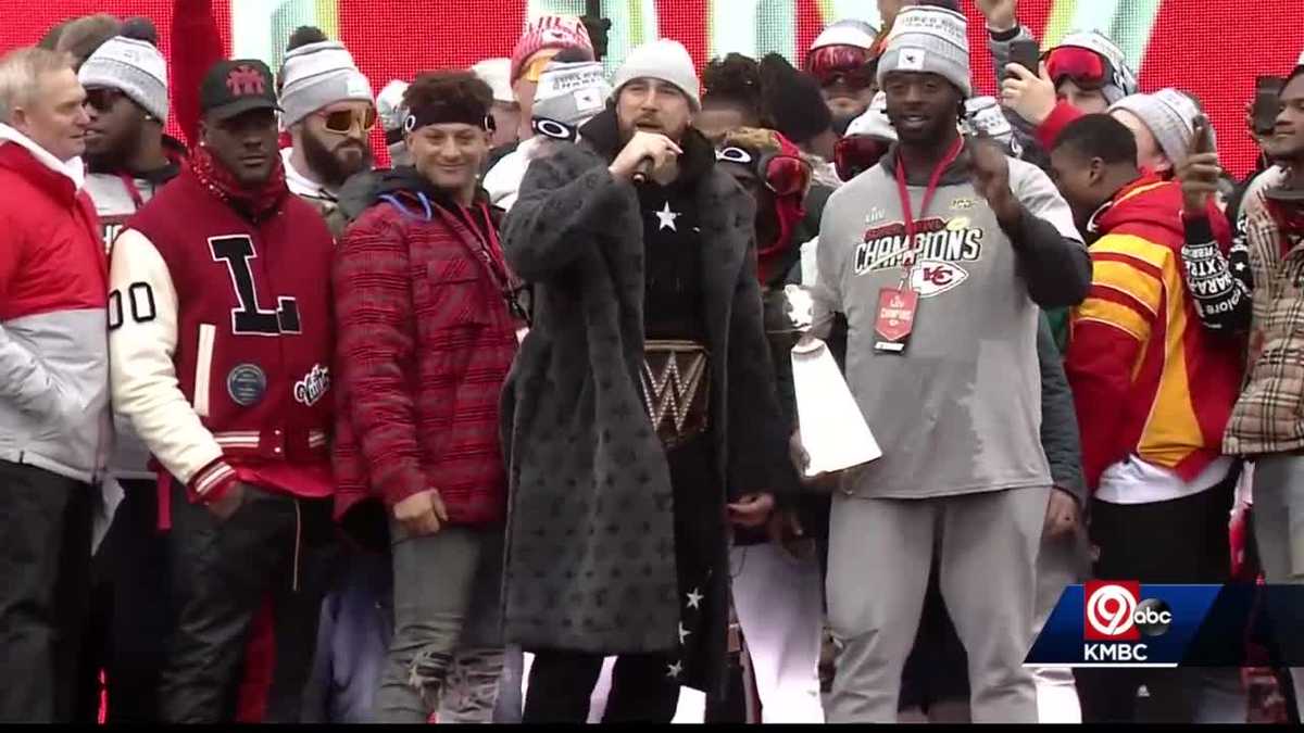 Travis Kelce's rally cry favorite part of celebration for some Chiefs fans