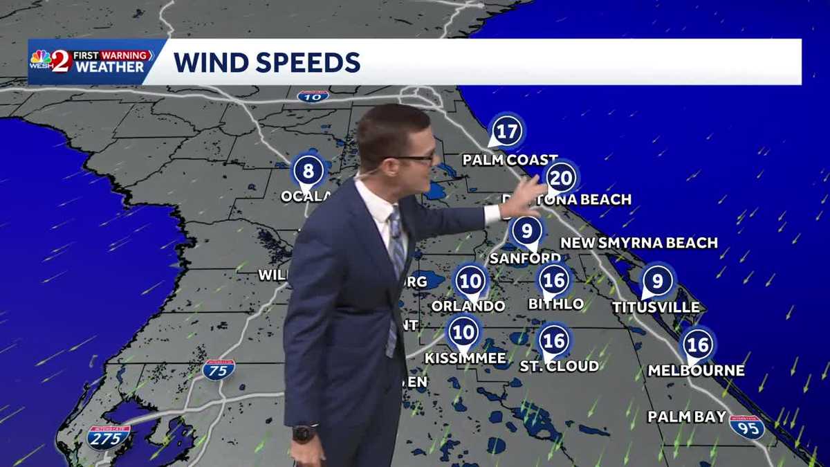 Gusty winds bring chillier temps to Central Florida