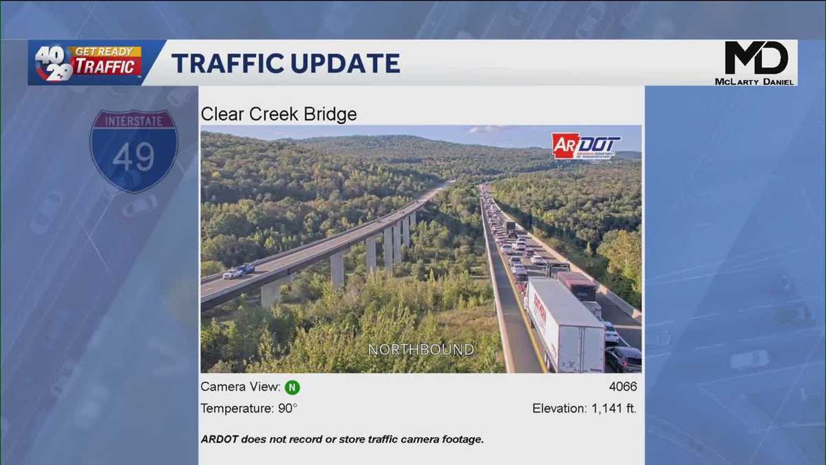 Vehicle fire results in major backup on Interstate 49 North in Crawford County
