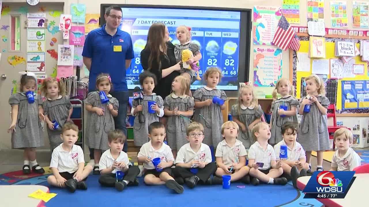 wdsu.com - Erin Lowrey - Watch Pre-K students at St. Philip Neri learn about journalism, weather for Community Helpers Week