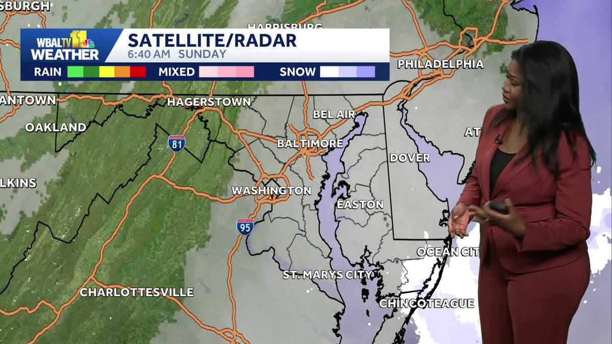 Still cold but more sunshine this afternoon in Maryland