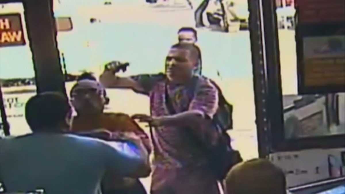 Caught On Cam Robbers Allegedly Shoot Gas Station Clerk With Bb Gun Over Case Of Beer