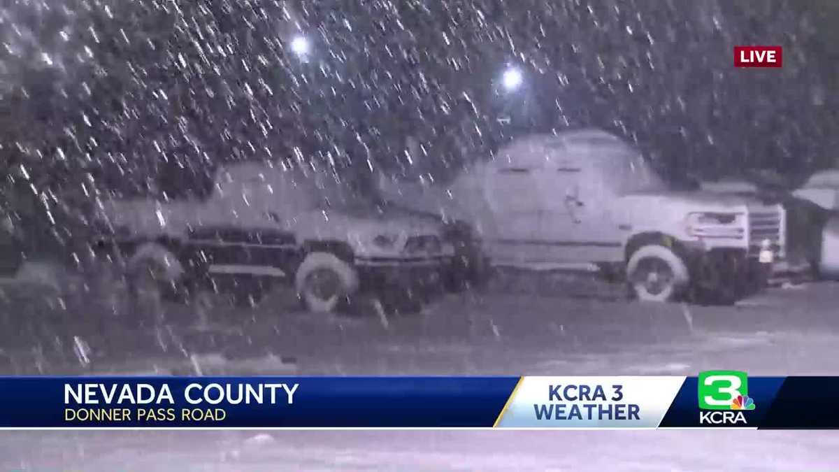 Snowy start to Wednesday in Nevada County