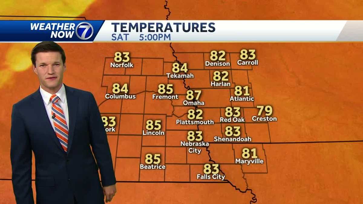 More warm weather Saturday, chance for storms Saturday night