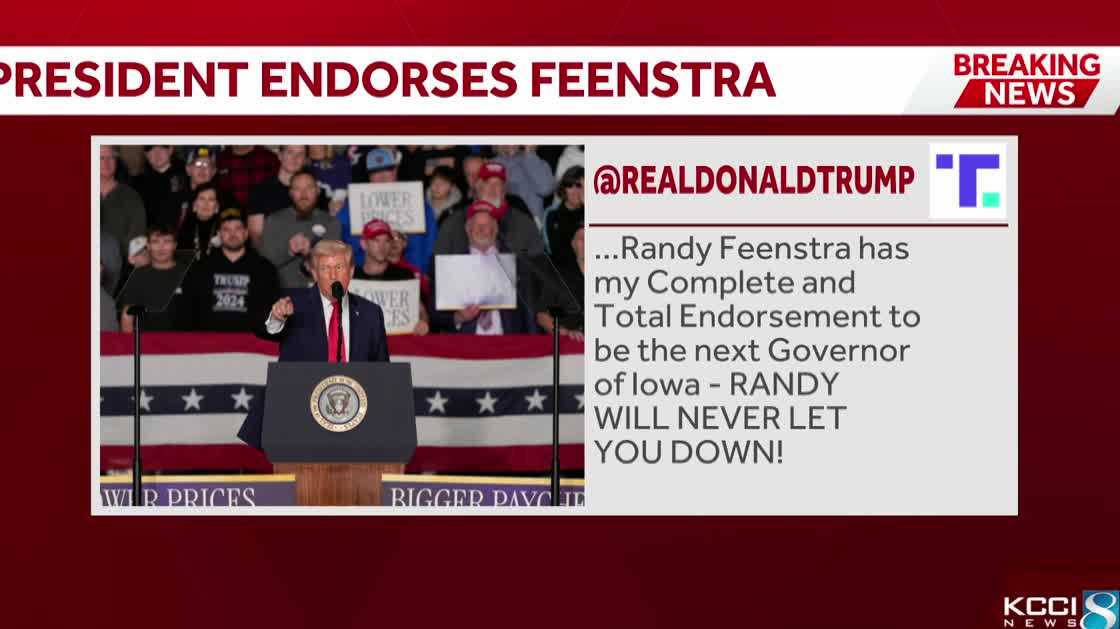 Trump endorses Randy Feenstra in Republican primary for Iowa governor