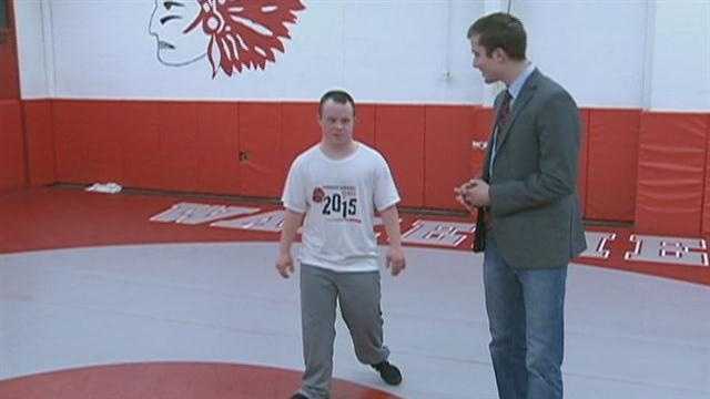 Down Syndrome wrestler wins first match against state champion