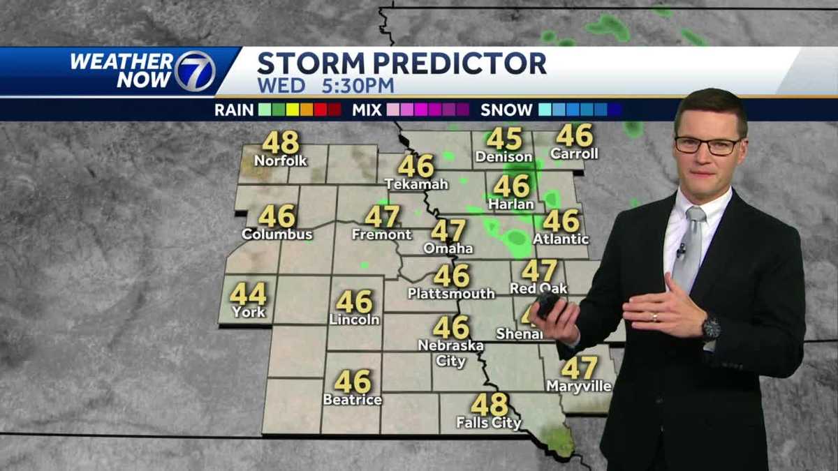 Spotty drizzle possible Wednesday afternoon