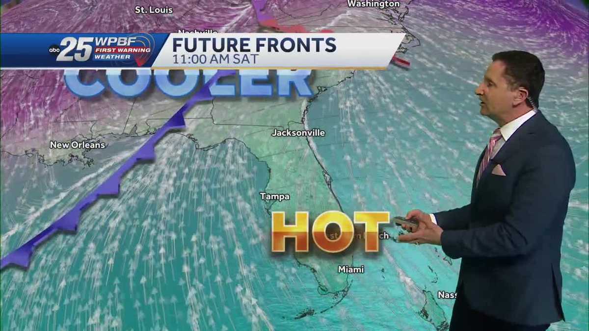 Thunderstorms today, hot over the weekend