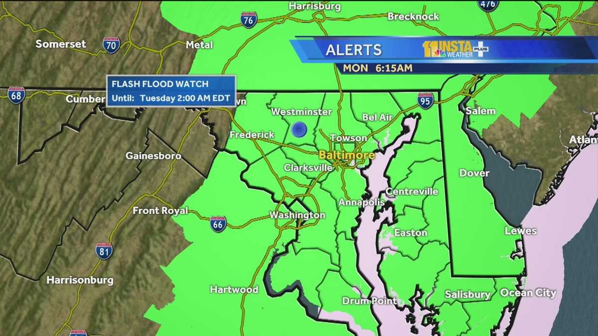 Flash flood watches in effect as storms expected