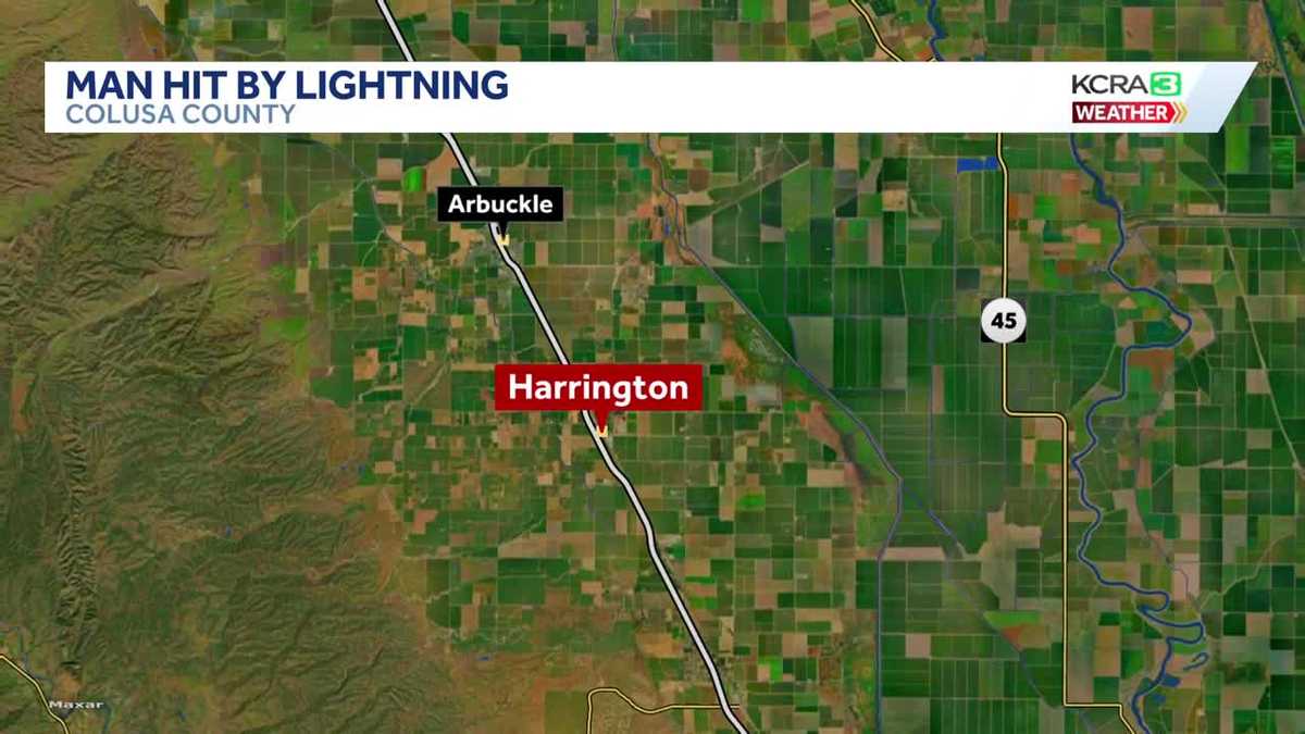 Man injured after lightning strikes vehicle in Colusa County