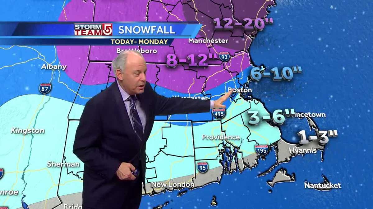 Heavy snow, strong winds expected Monday morning