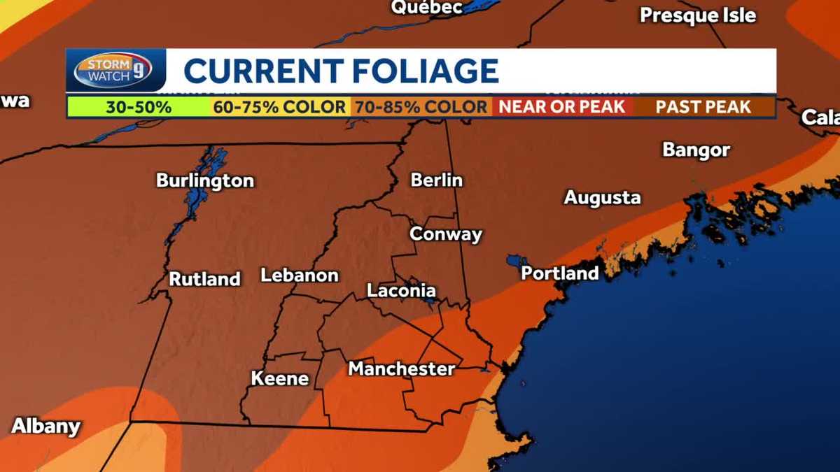 New Hampshire foliage tracker: Most colors at or past peak