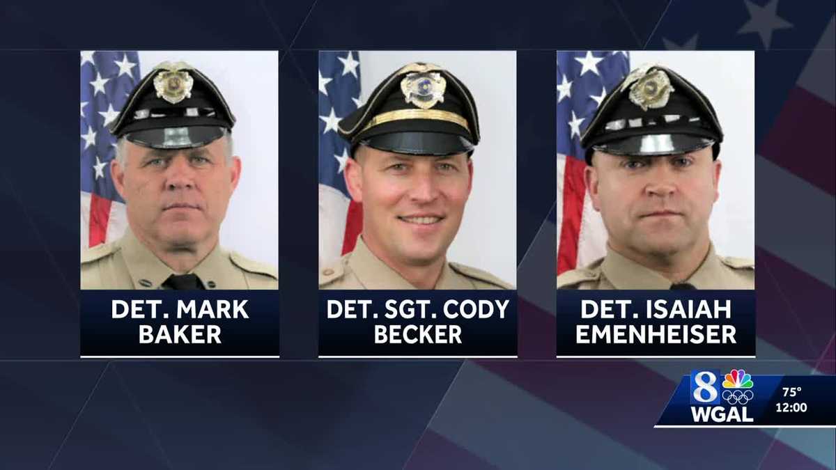 Funeral for three slain York County officers | Road closures ...