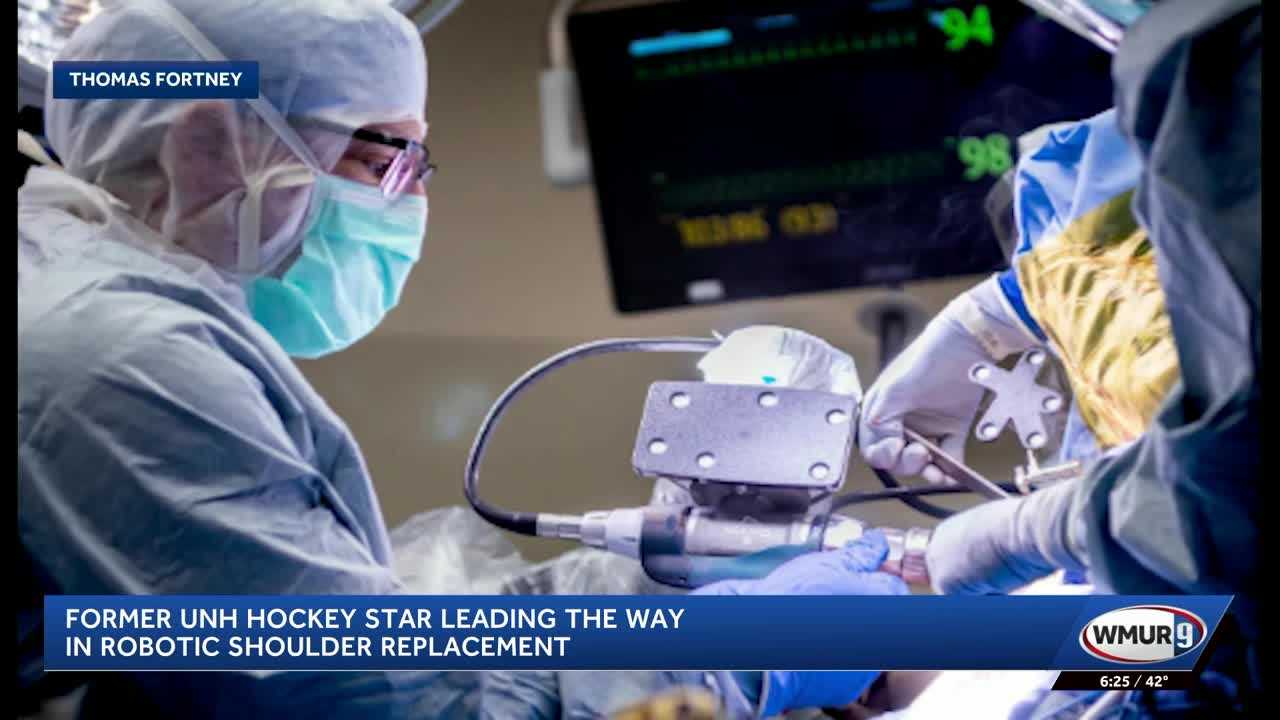 wmur.com - Mike Cronin - Former UNH hockey star using robotics for shoulder replacements