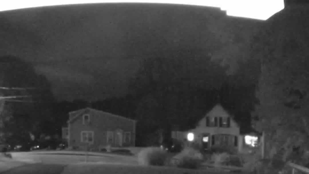 Doorbell cameras capture meteor streaking across night sky