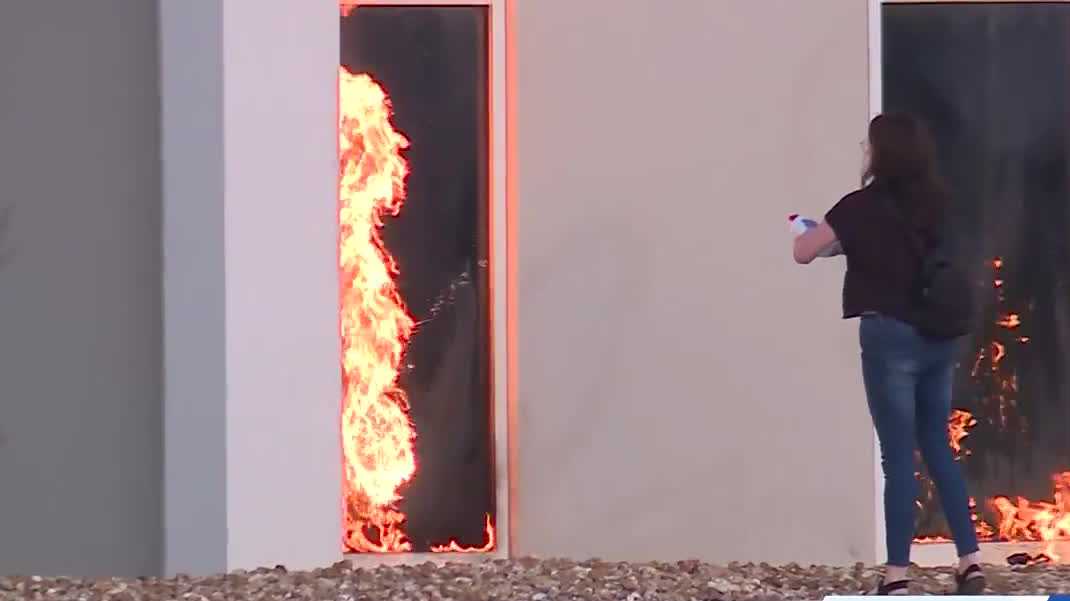Woman seen in KMBC video attempting to set fire to proposed ICE facility sentenced to prison