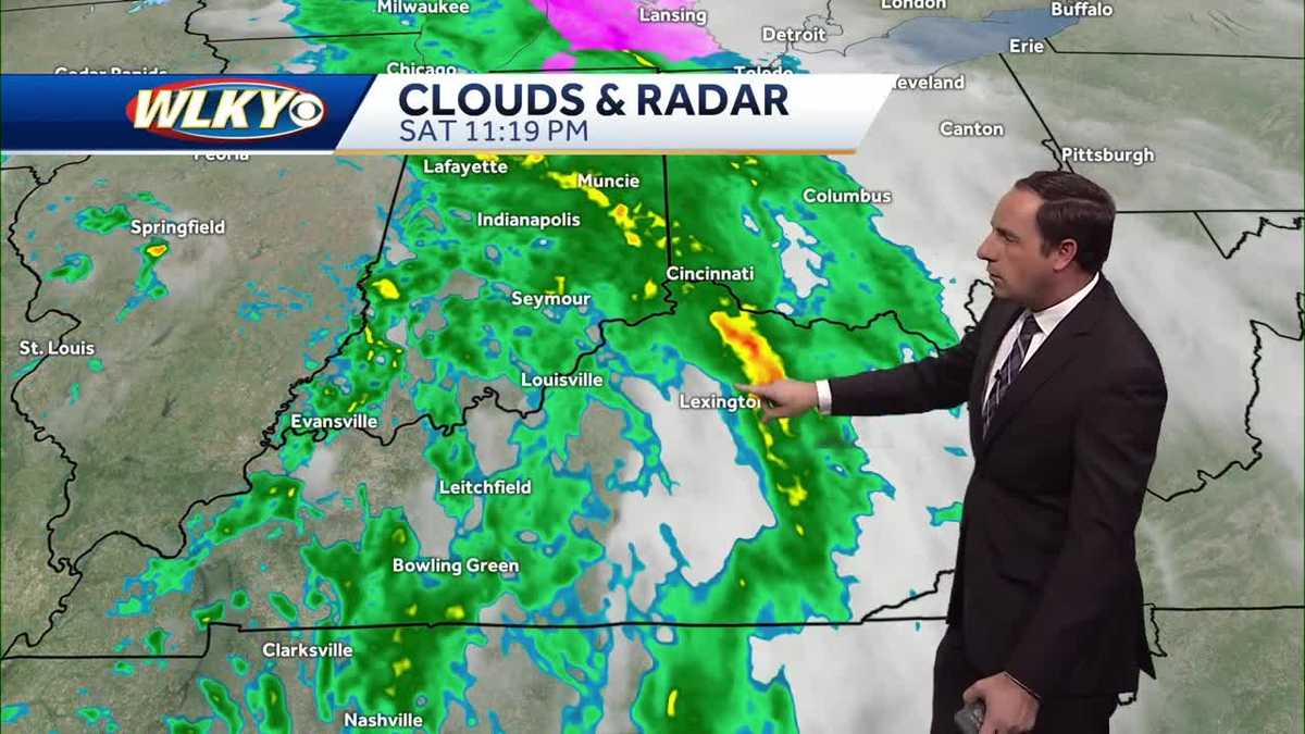 Showers continue overnight with lingering showers on Sunday