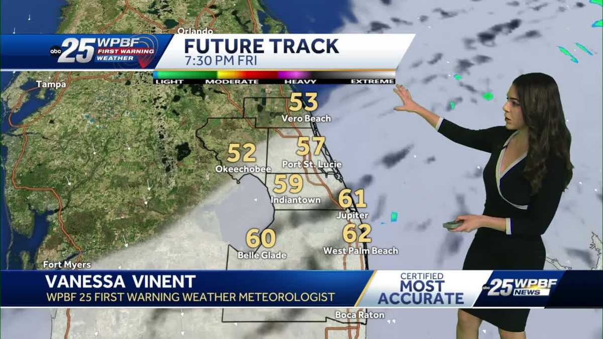 Temps dropping this evening