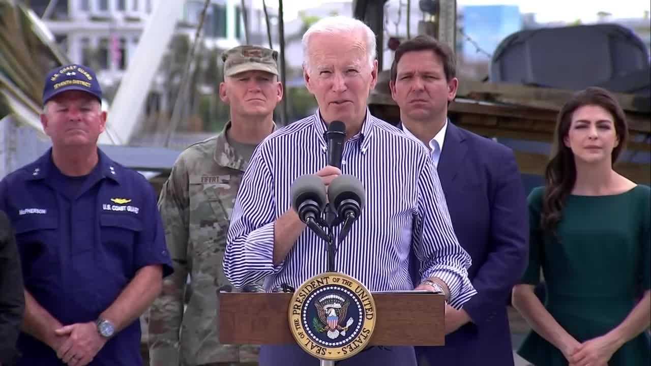 President Biden Says Florida Must 'start From Scratch' After Hurricane Ian