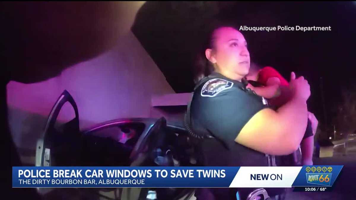 Two 20 month old twins rescued from a hot car while father is inside an Albuquerque bar