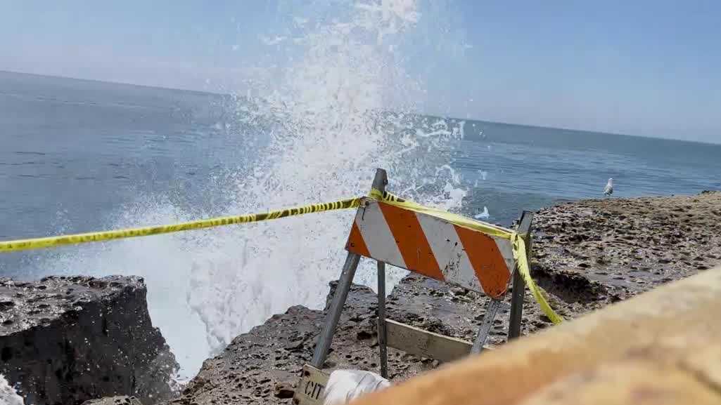 Another cliff collapse at Santa Cruz's Steamer Lane raises erosion concerns