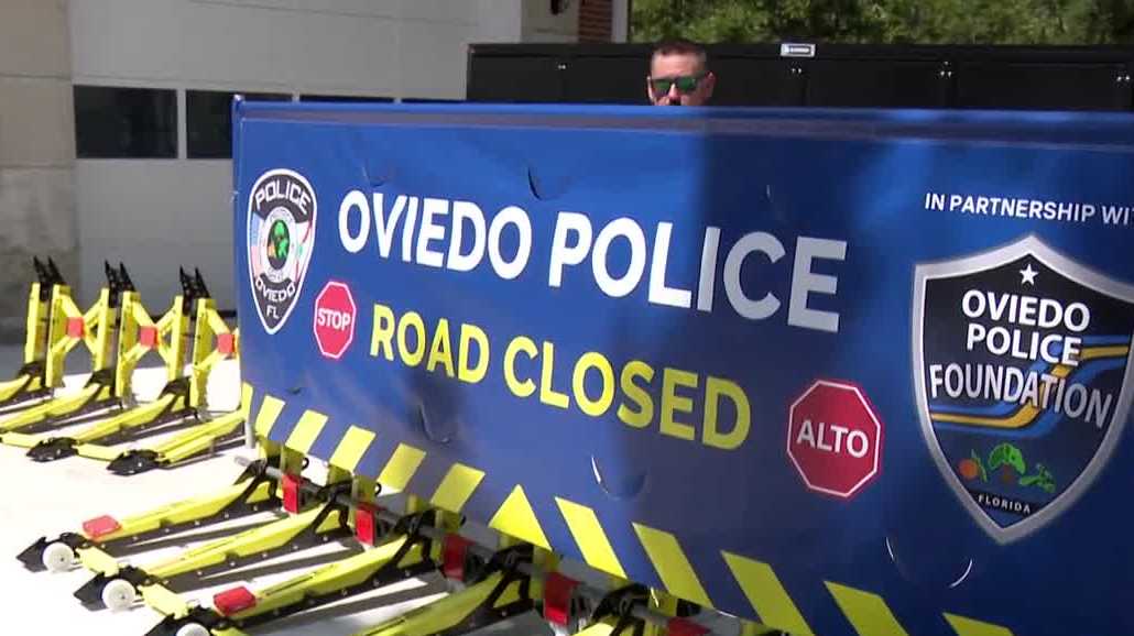 Oviedo police gives WESH 2 exclusive look at news barricades to protect crowds at public events