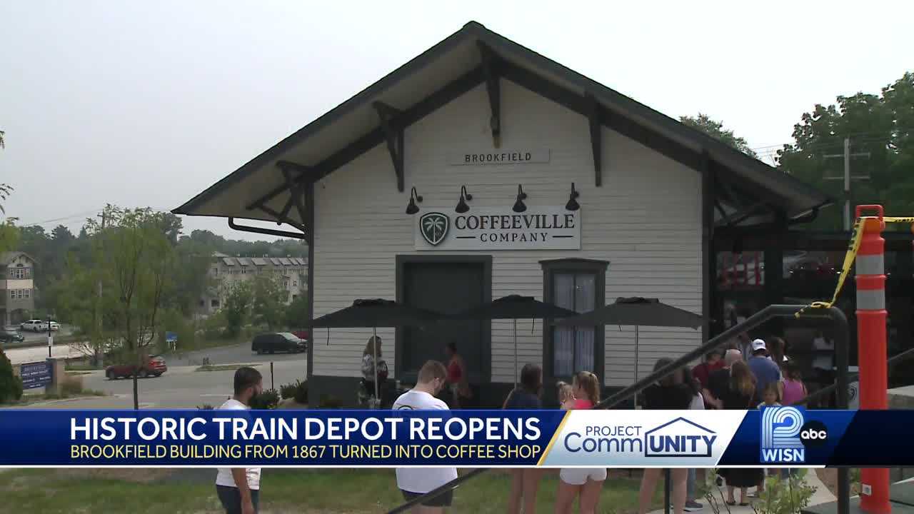 Historic Train Depot Reopens In Brookfield As Coffee Shop